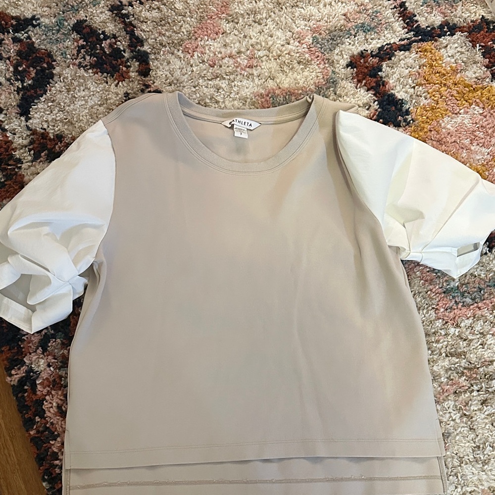 Athleta Mixed Media Top